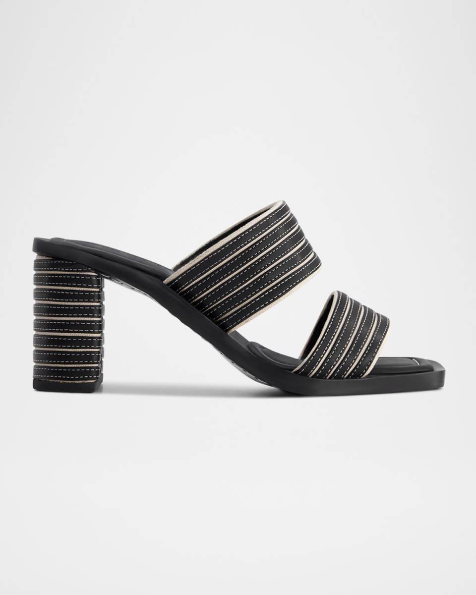 Bari Bicolor Dual-Band Slide Sandals